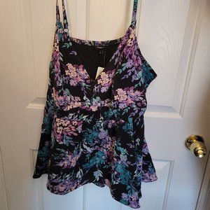 Summer top with floral designs from Torrid. New.